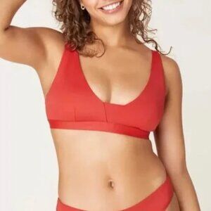 NWT Andie Swim The Tahiti Bikini Top Womens S Chili Pepper Red